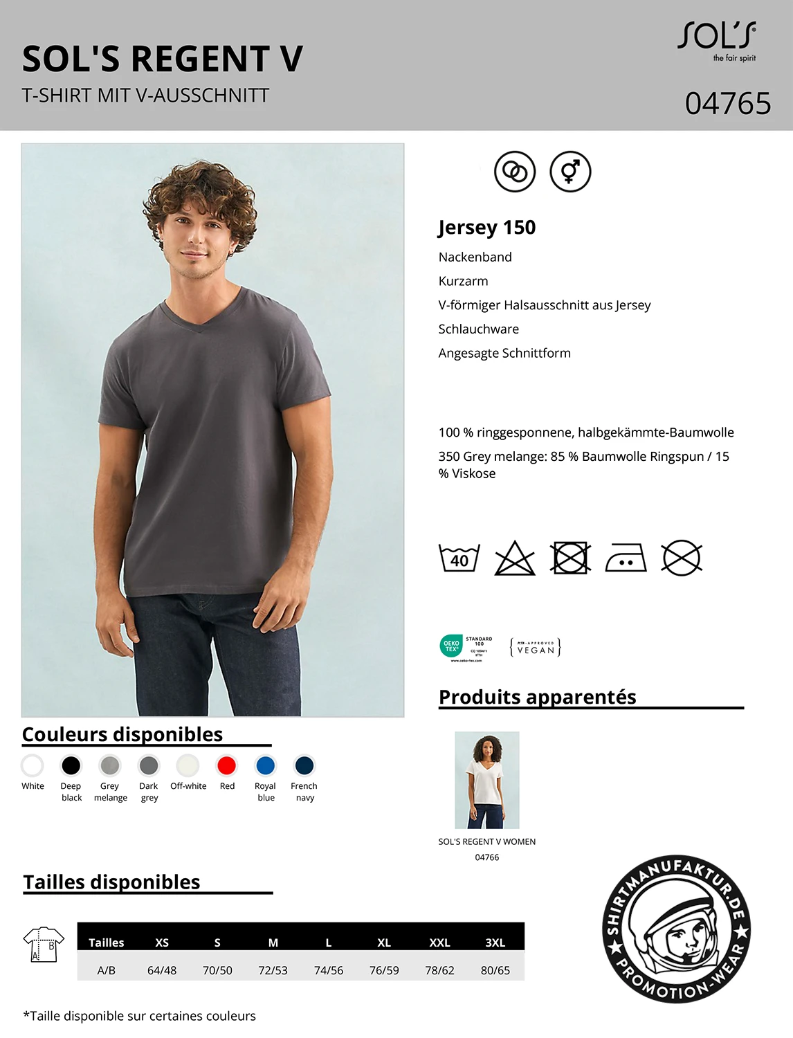 Sol's Regent V-Neck T-Shirt