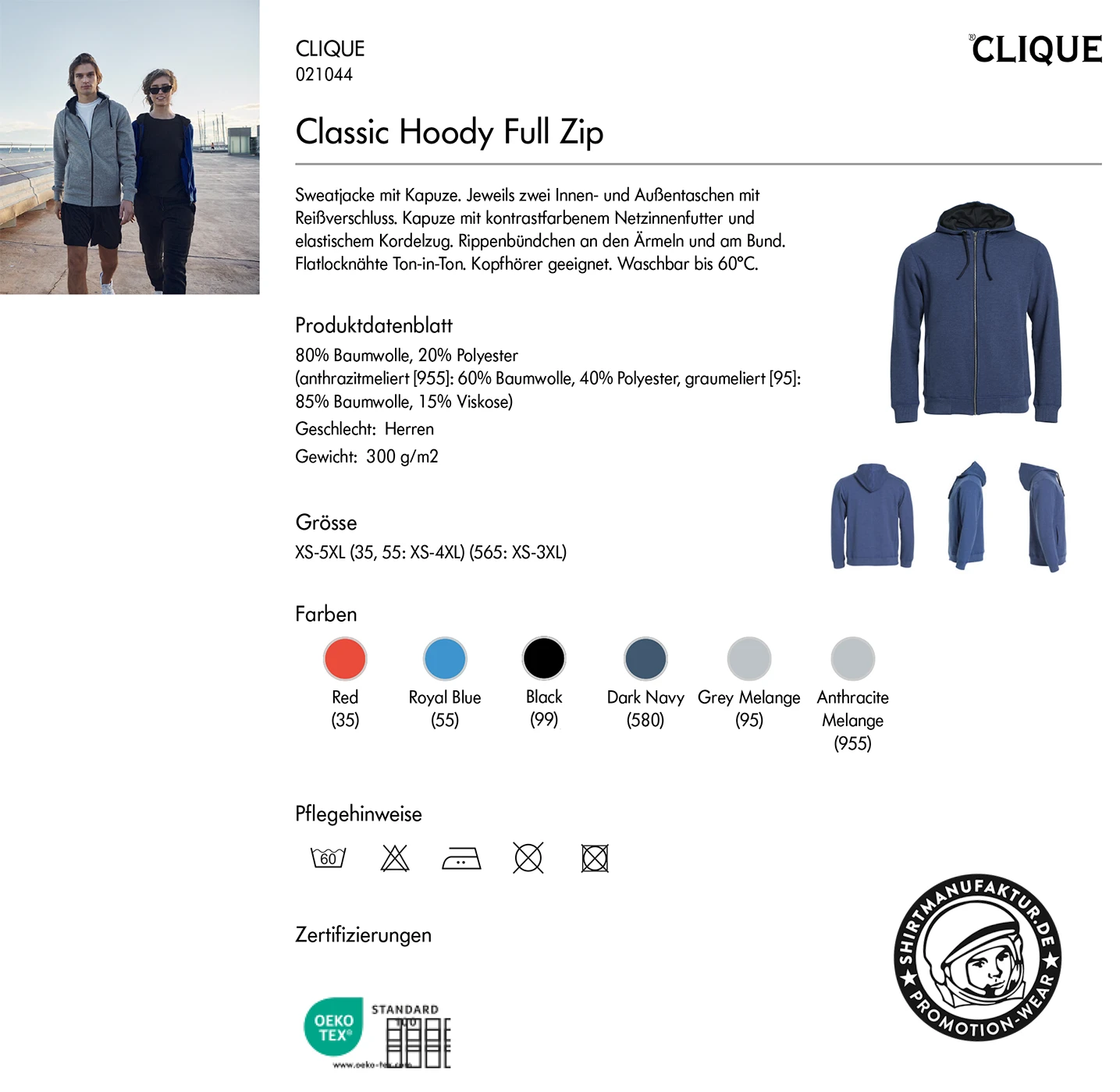 Clique Classic Hoody Full Zip