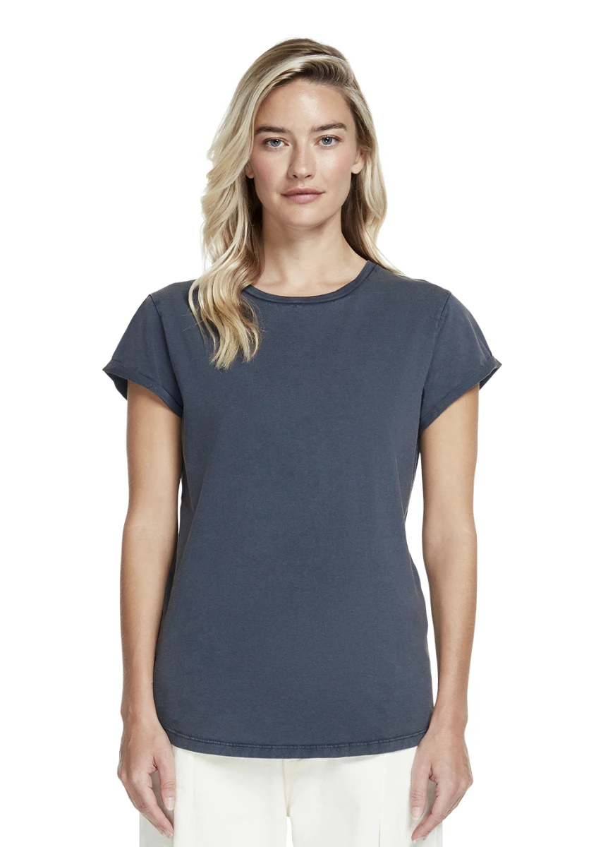 Earth Positve Womens Rolled Sleeve T-Shirt