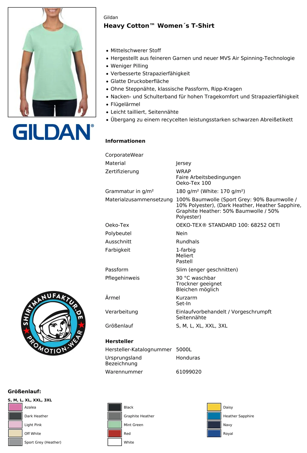 Gildan Womens Heavy Cotton T-Shirt