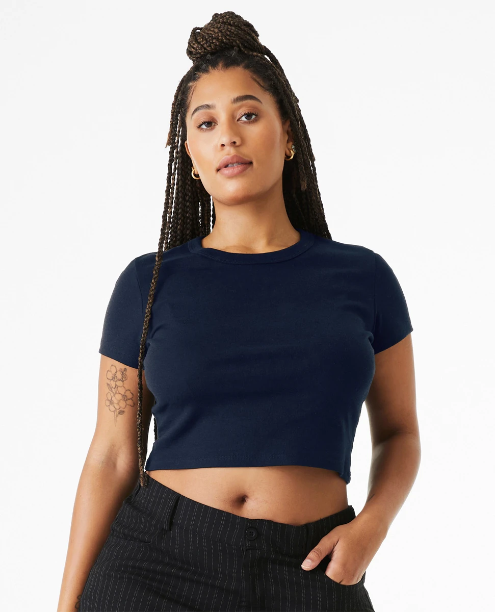 Bella Womens Micro Rib Baby Tee