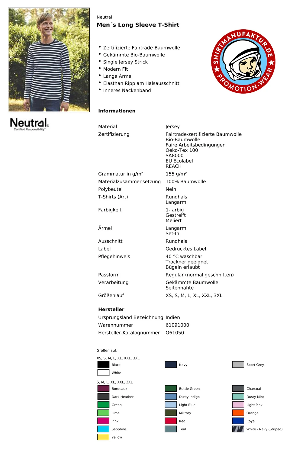 Neutral Mens Longsleeve