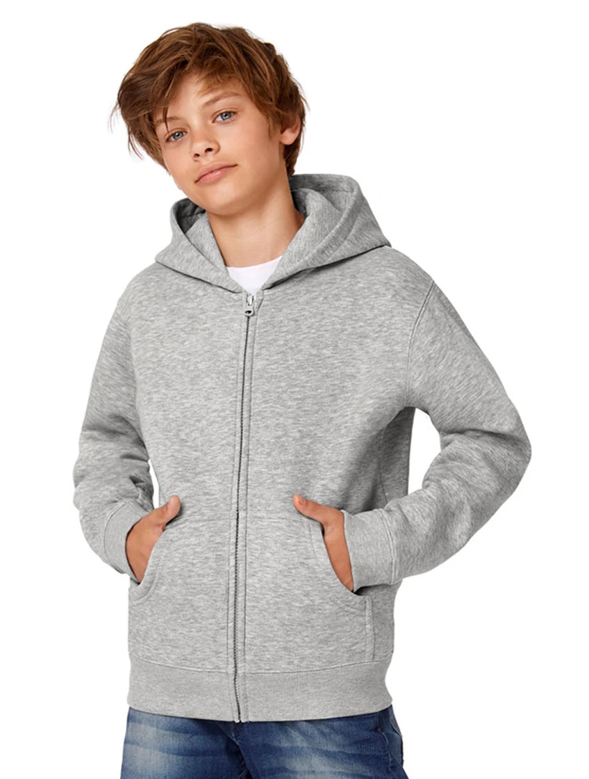 B&C Kids Hooded Full Zip Sweat