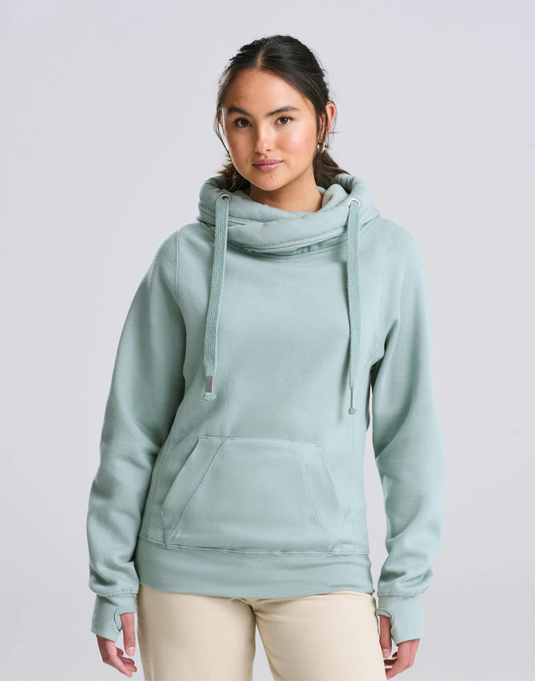 Just Hoods Cross Neck Hoodie Just Hoods Cross Neck Hoodie