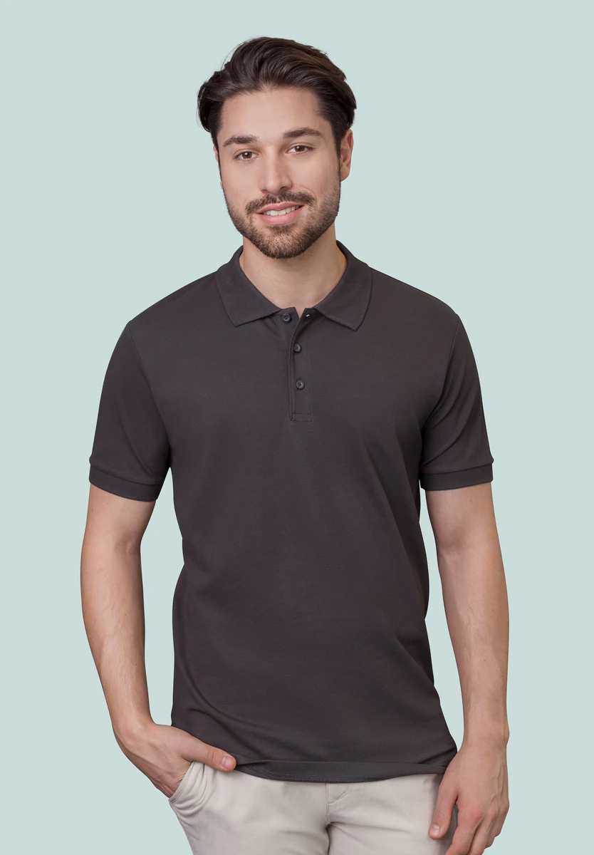 HRM Mens Luxury Stretch Polo