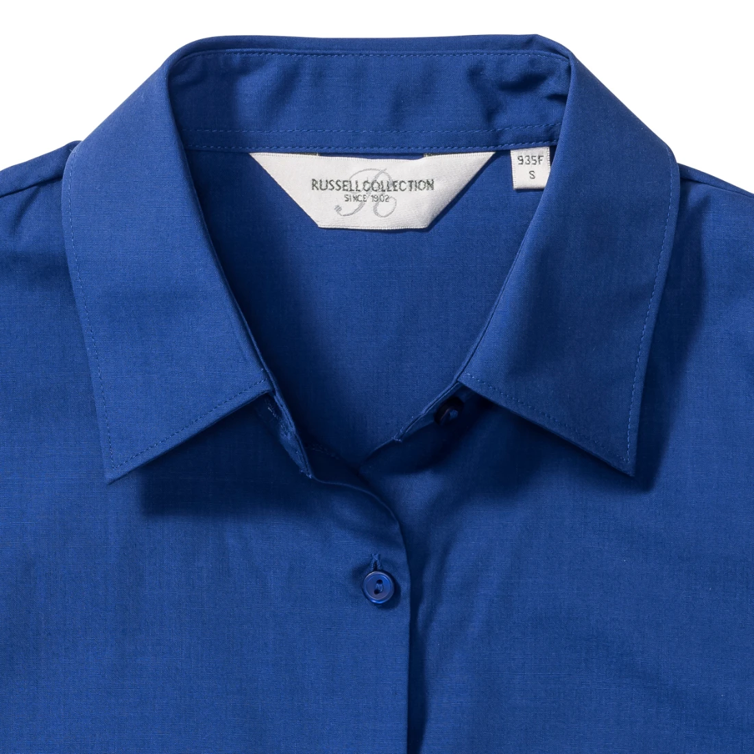 Russell Ladies Short Sleeve Poly-Cotton Poplin Blouse