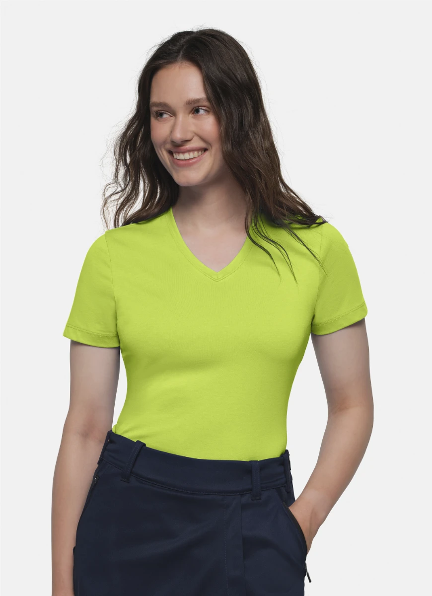 Hakro Ladies Cotton Tec V-Shirt