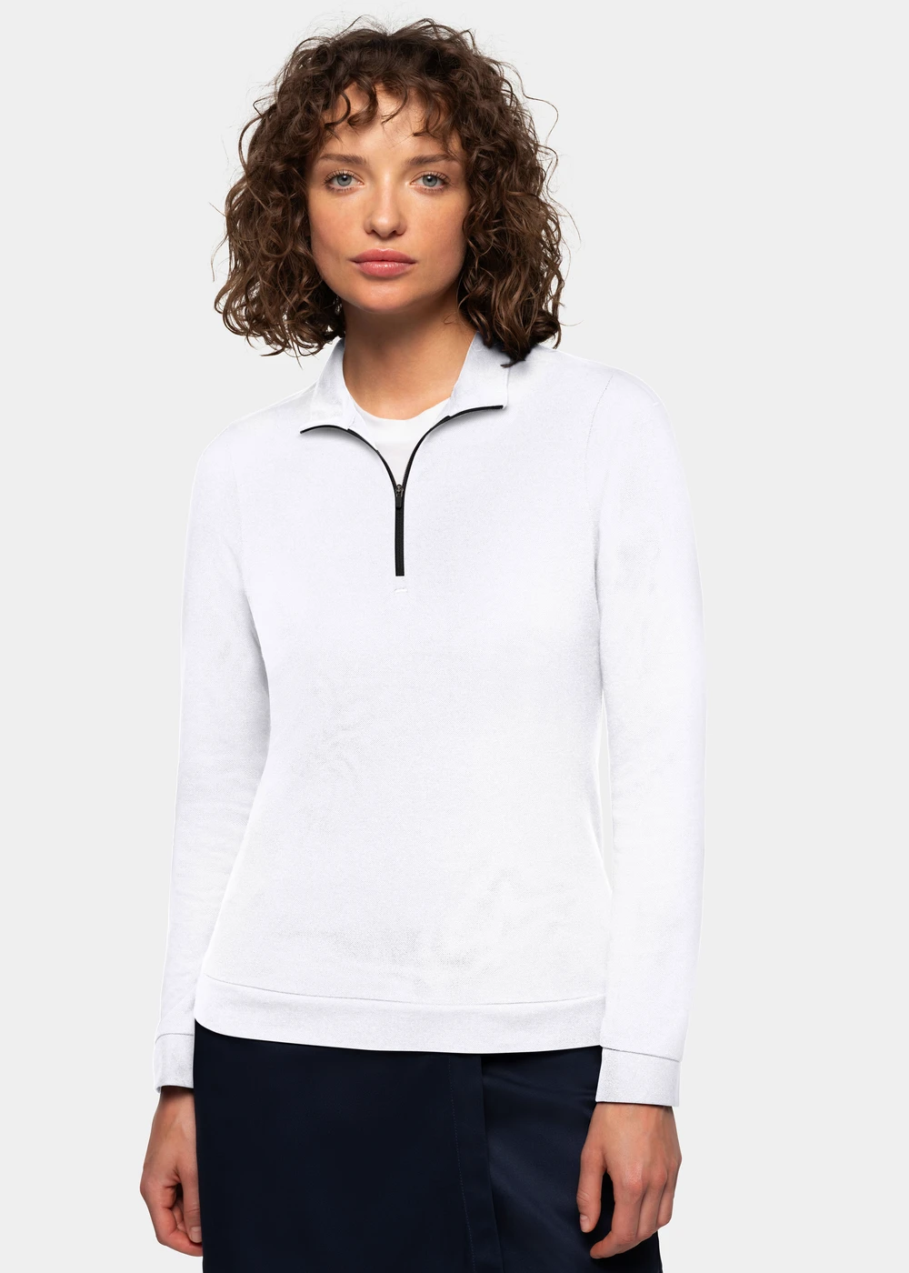 Hakro Ladies Zip-Longsleeve Piqué Mikralinar Eco