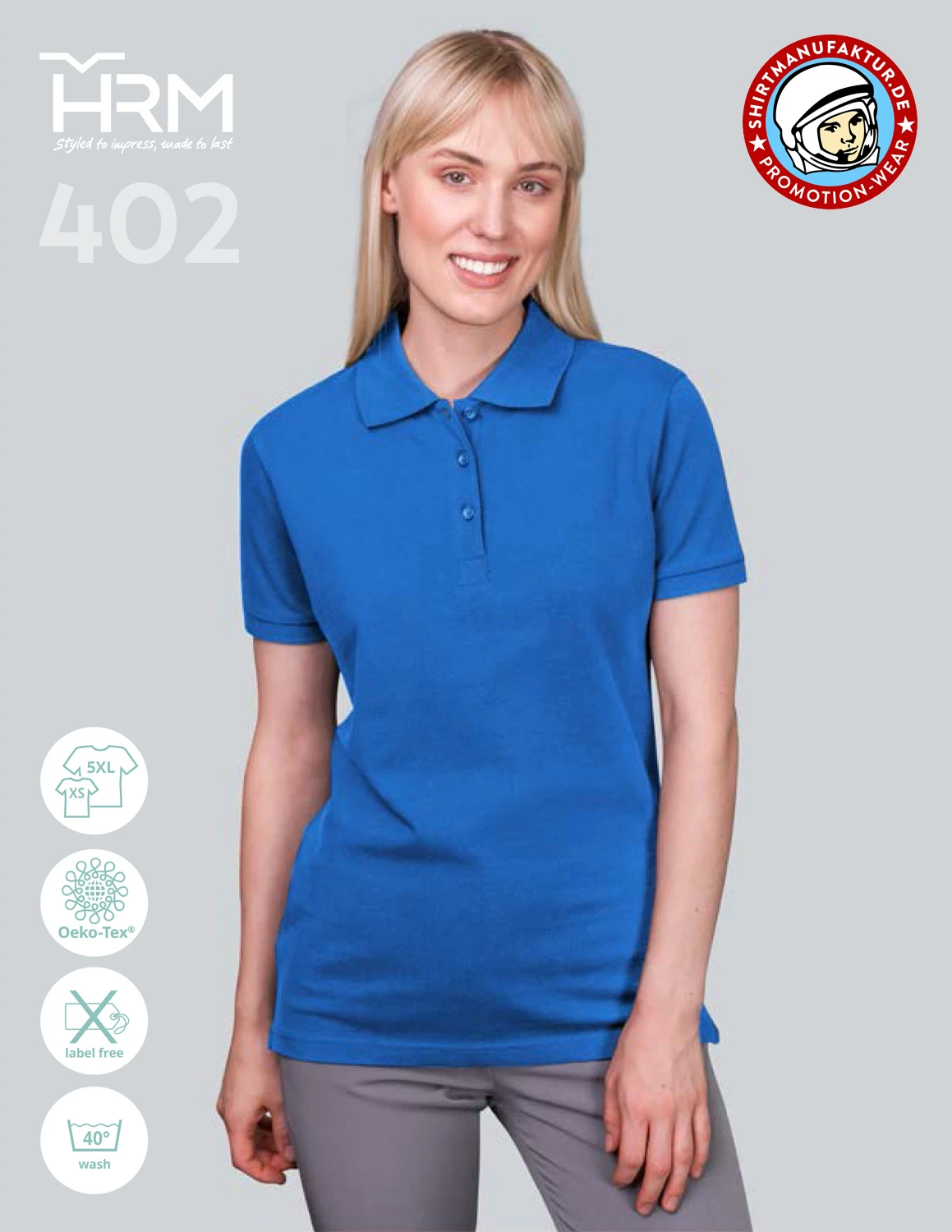 HRM Womens Heavy Stretch Polo