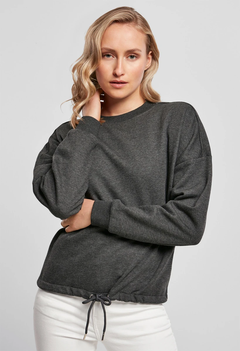 Build Your Brand Ladies Oversize Crewneck