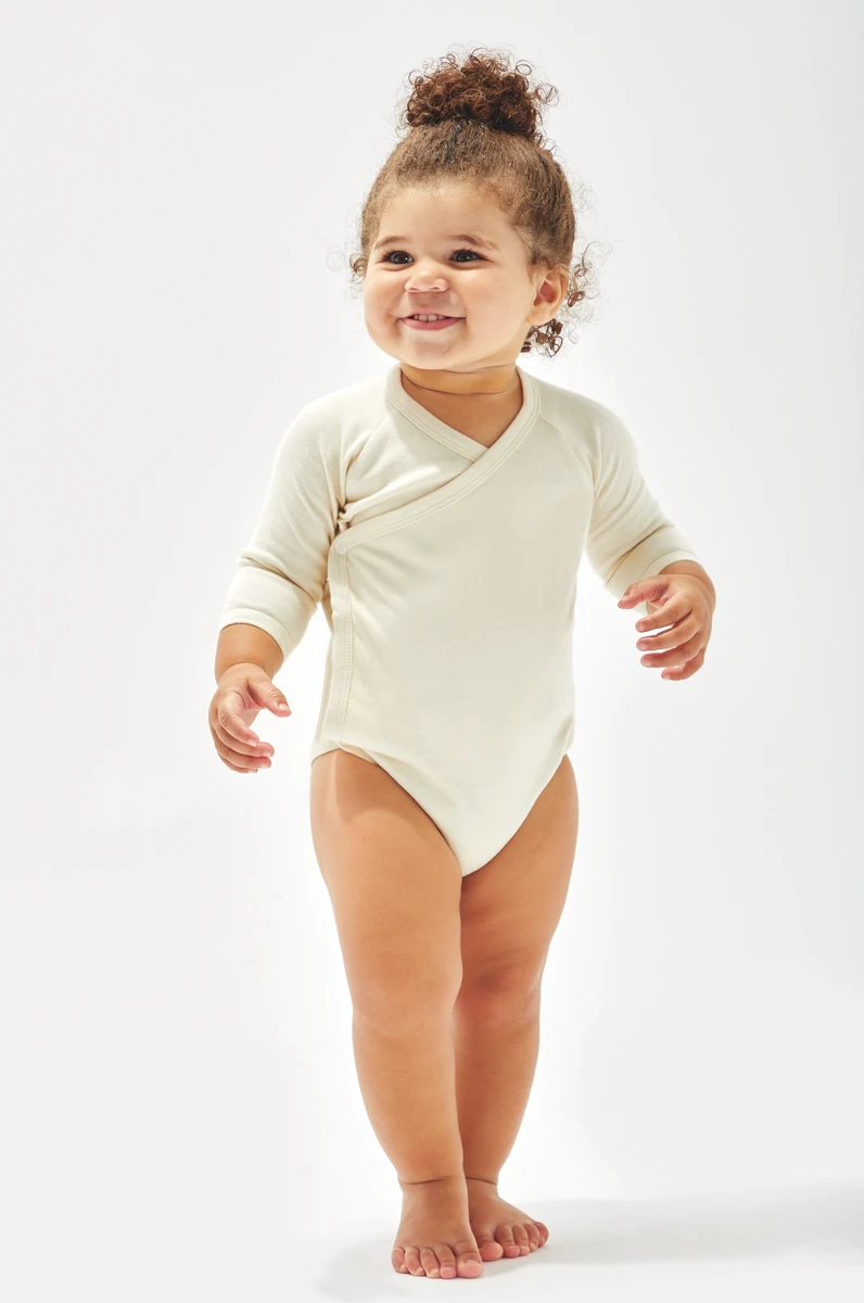 Babybugz Baby Longsleeve Kimono Bodysuit