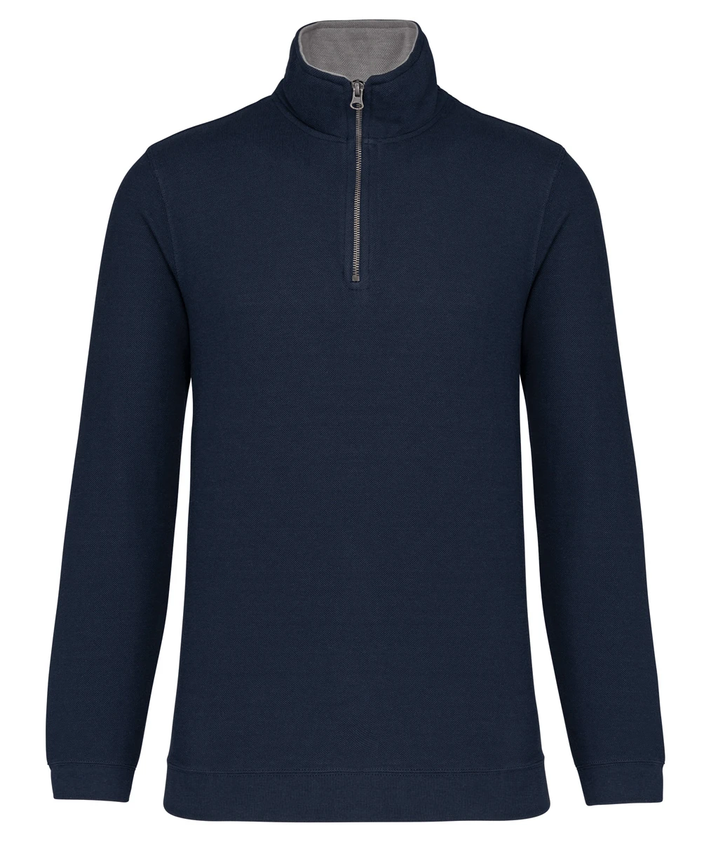 Kariban Trucker Zip Neck Sweatshirt