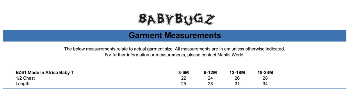 Babybugz Made in Africa Baby T