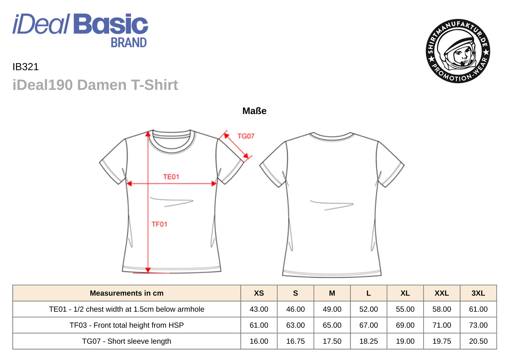 Ideal Basic Ladies 190 T-Shirt
