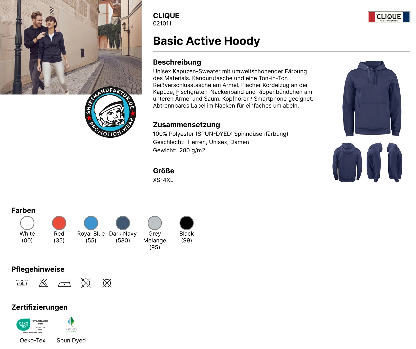Clique Basic Active Hoody