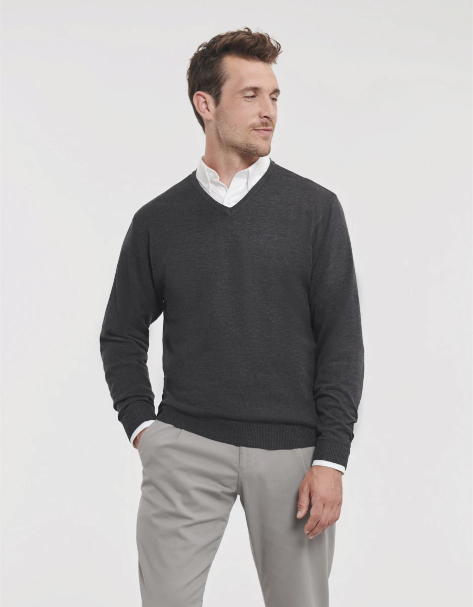 Russell V-Neck Knitted Pullover