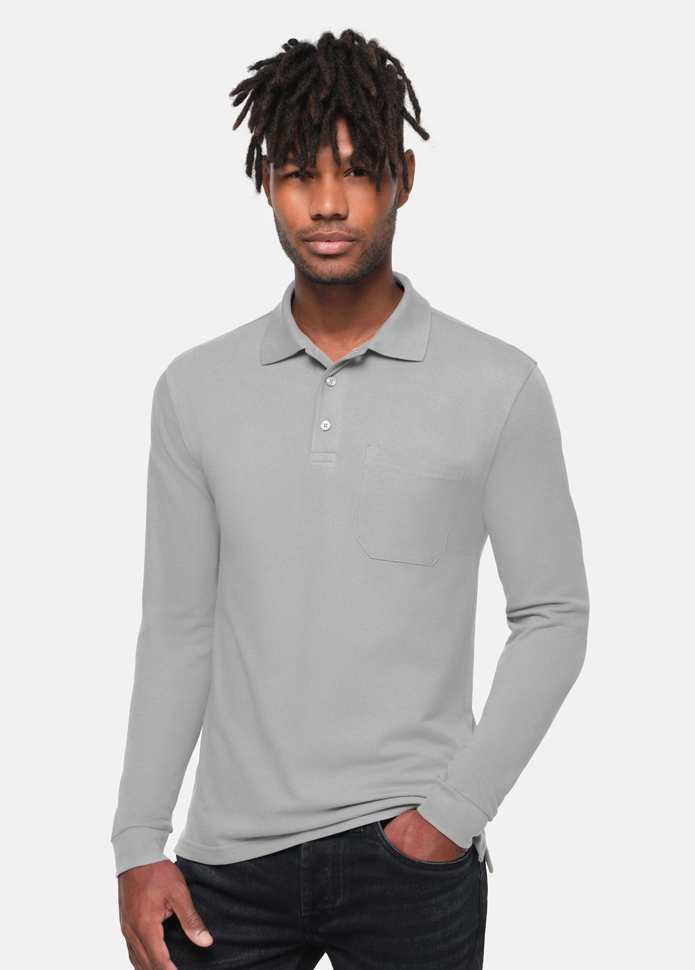 Hakro Pocket-Longsleeve-Polo Mikralinar Eco