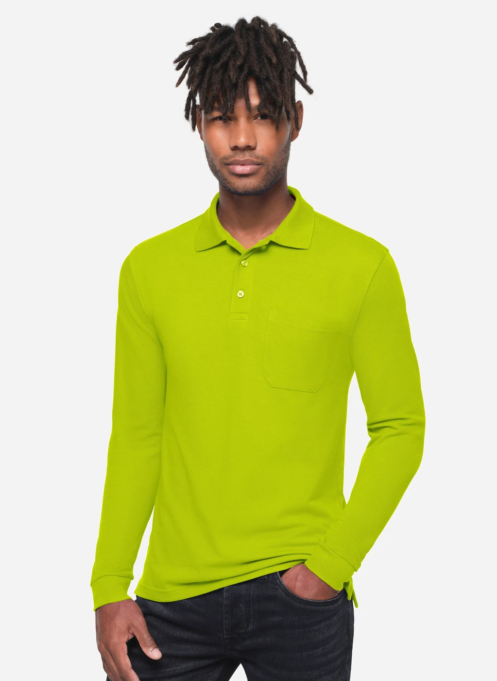 Hakro Pocket-Longsleeve-Polo Mikralinar Eco