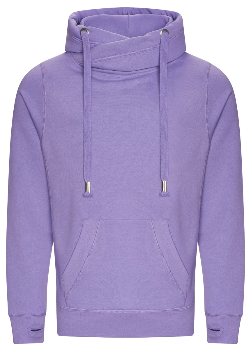 Just Hoods Cross Neck Hoodie