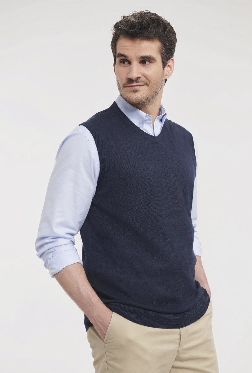 Russell V-Neck Sleeveless Knitted Pullover