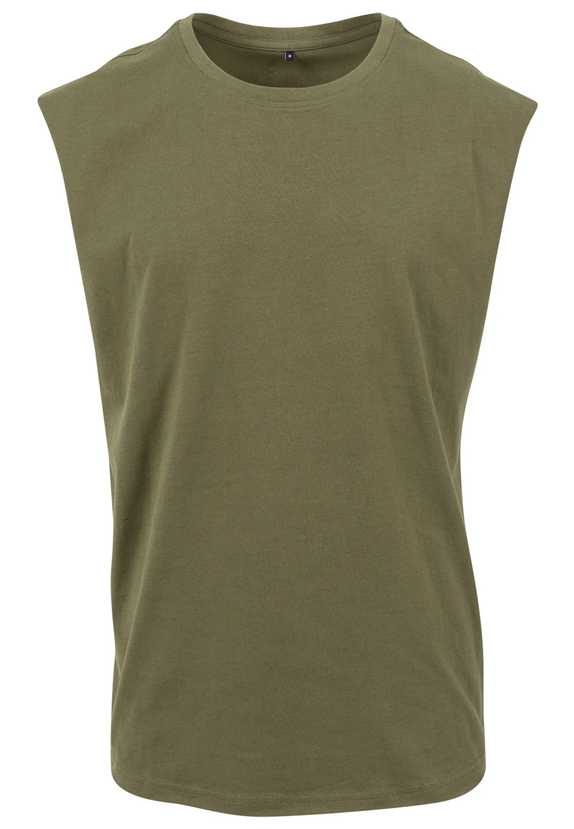 Build Your Brand, Sleeveless Tee BY049, olive