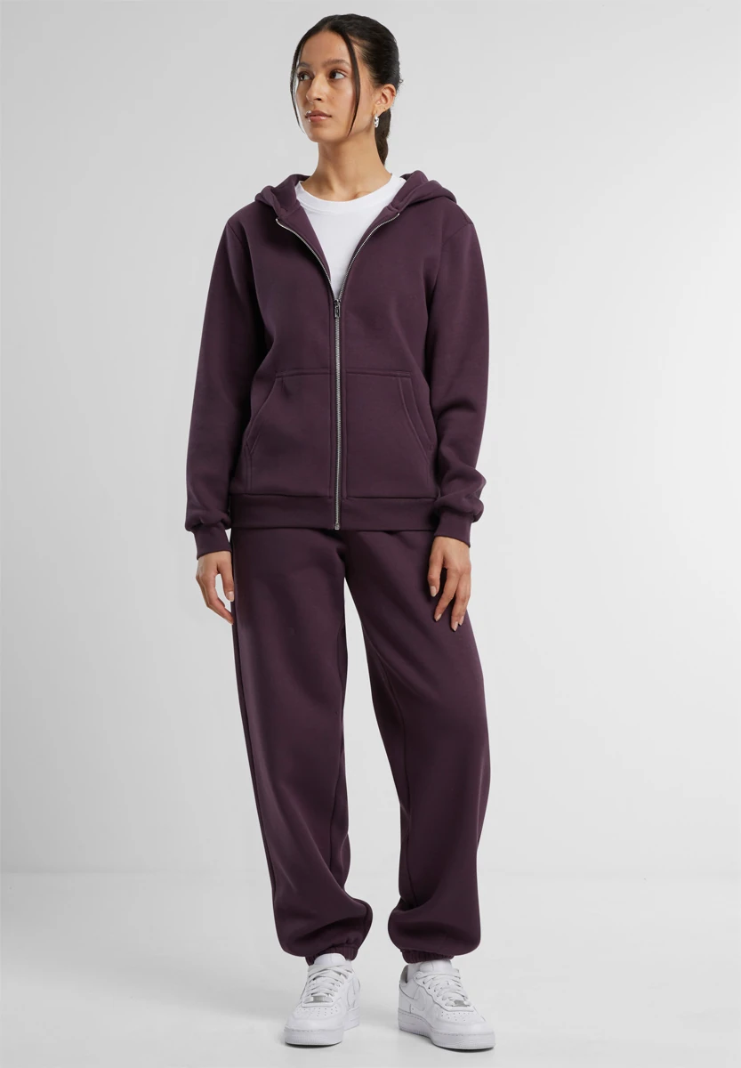 Build Your Brand Ladies Fluffy Zip Hoody