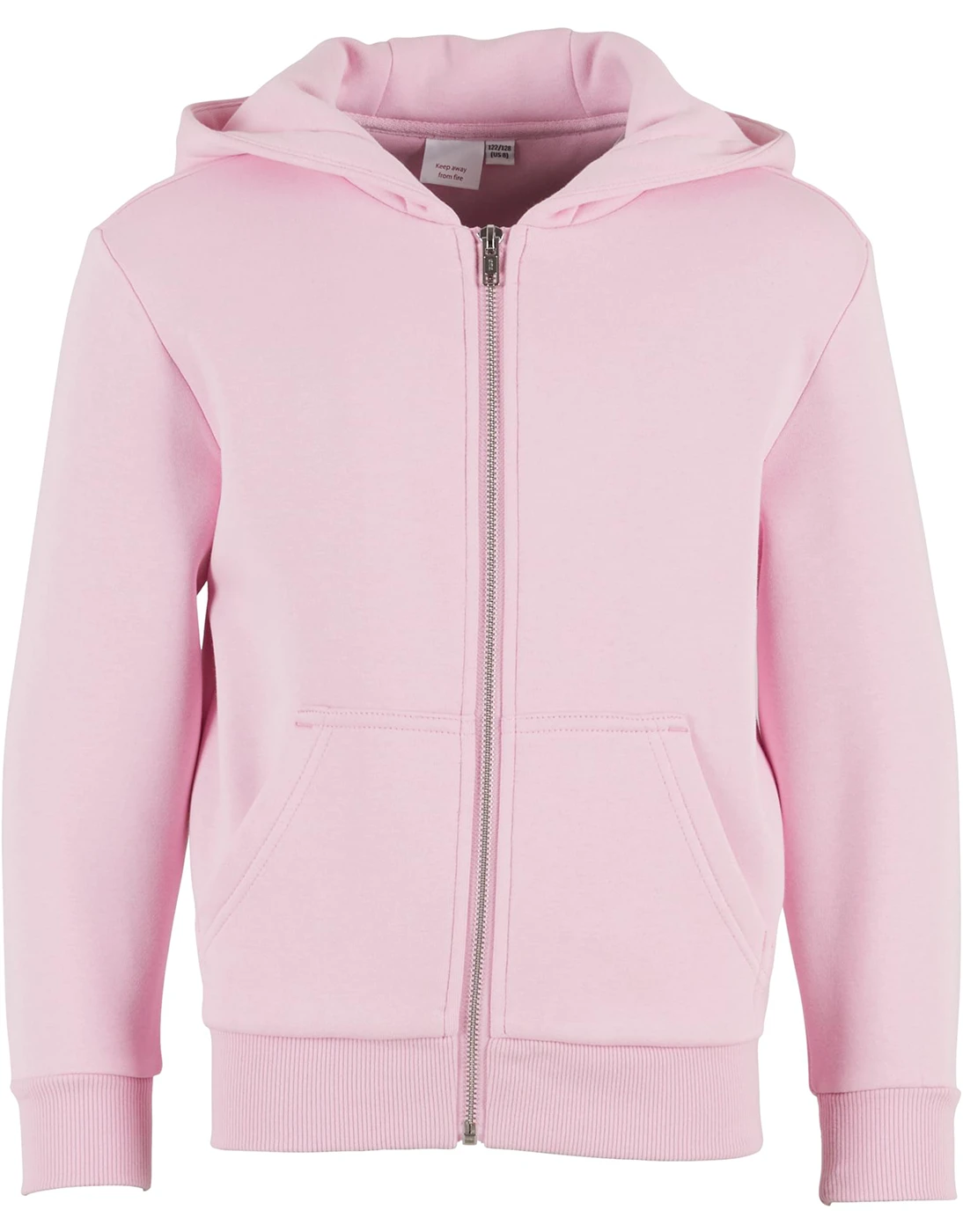 Build Your Brand Kids Fluffy Zip Hoodie