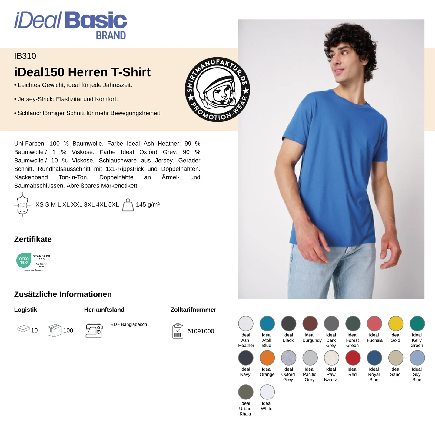 Ideal Basic Mens 150 T-Shirt
