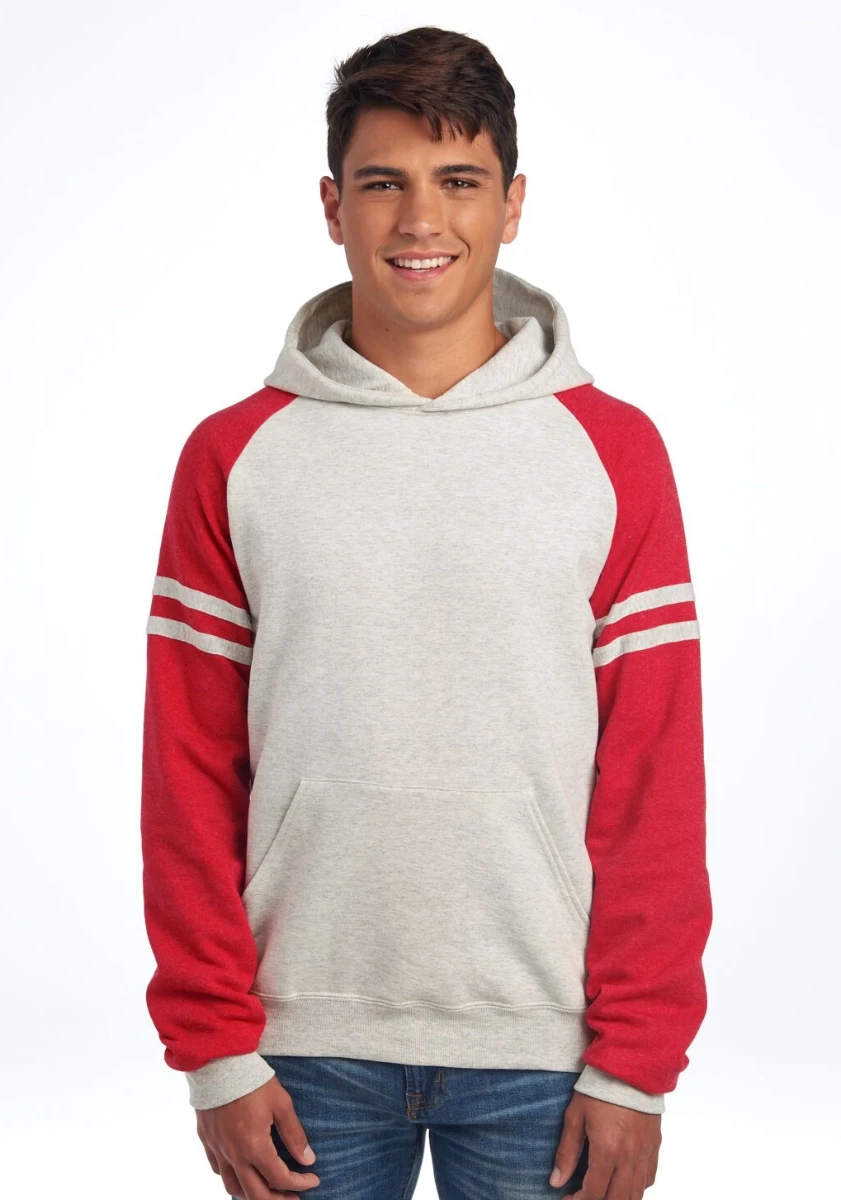 Jerzees Nublend Varsity Colour-Block Hooded Sweatshirt