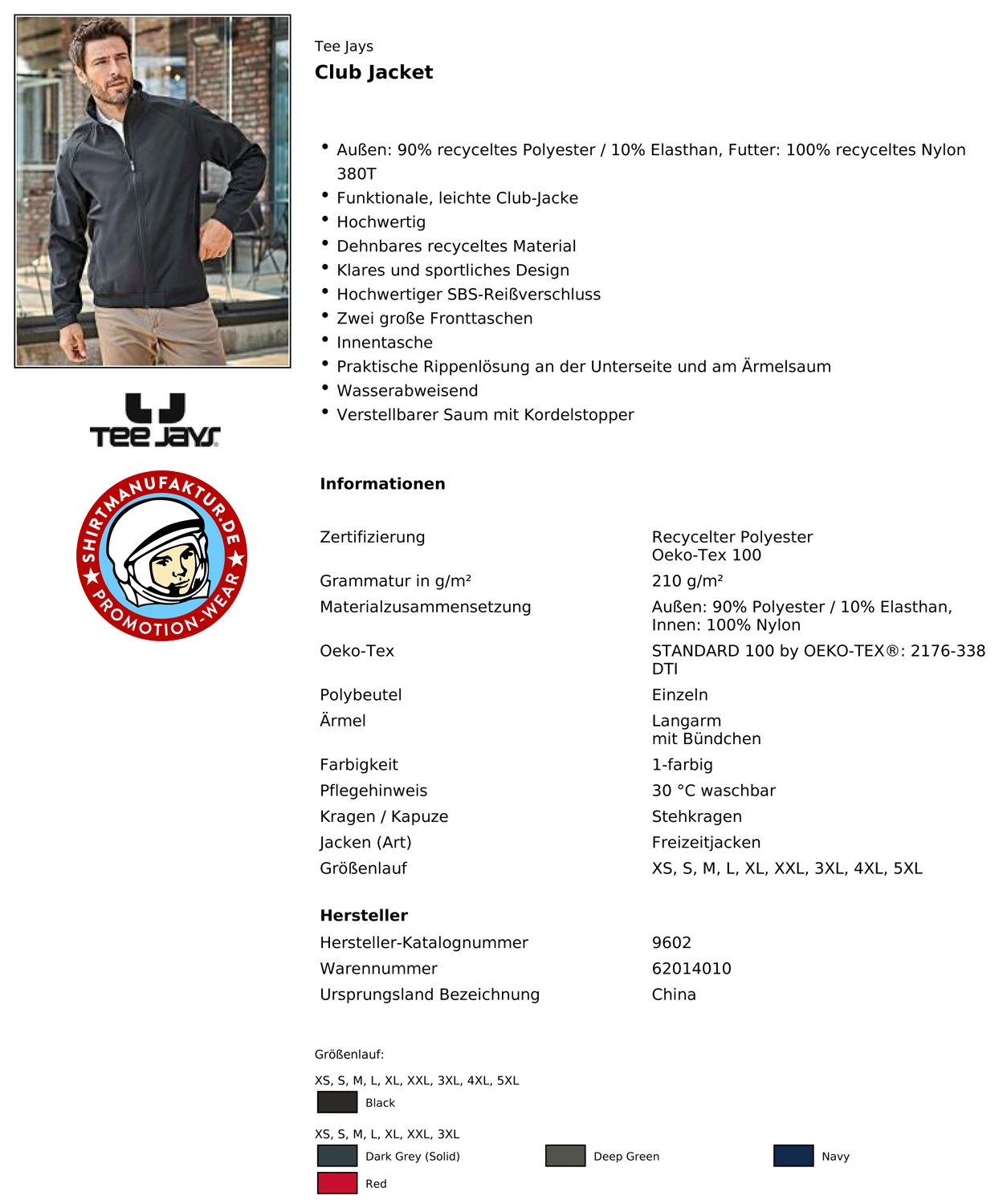 Tee Jays Club Jacket