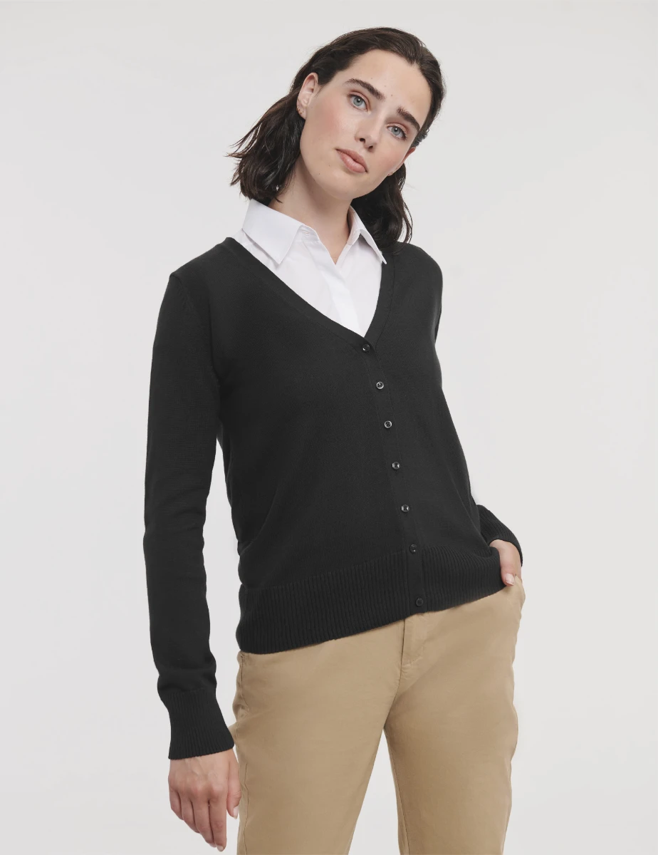 Russell Ladies V-Neck Knitted Cardigan