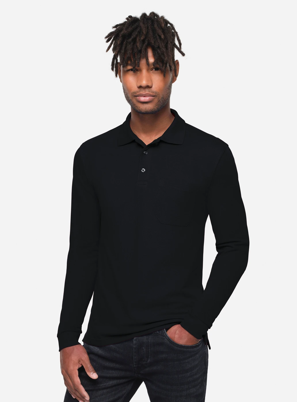 Hakro Pocket-Longsleeve-Polo Mikralinar Eco