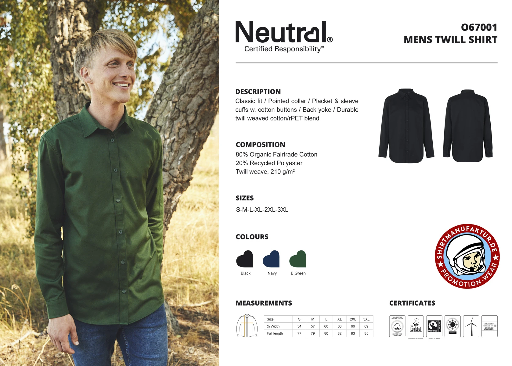 Neutral Mens Twill Shirt