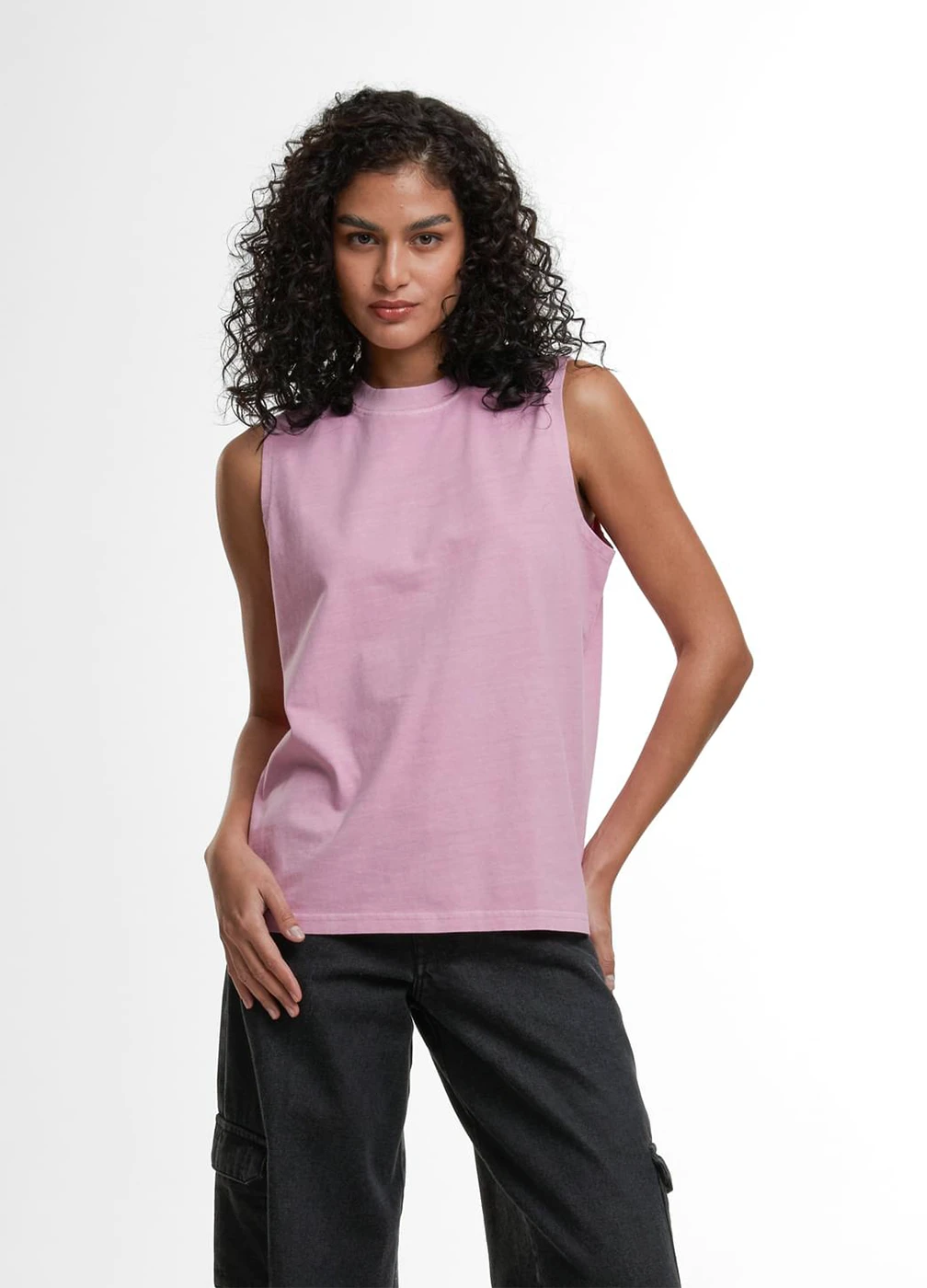 Build Your Brand Ladies Vintage Washed Sleeveless Tee