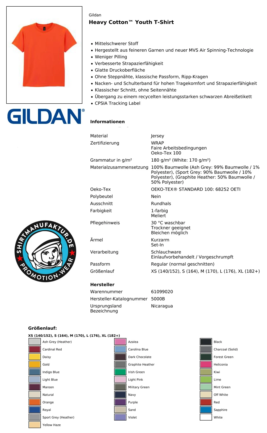 Gildan Heavy Cotton Youth T-Shirt