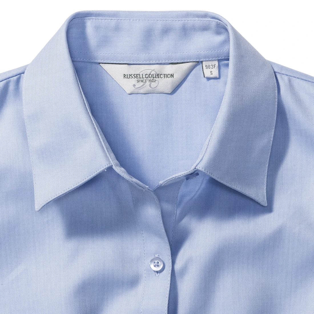 Russell Ladies Short Sleeve Tailored Herringbone Blouse