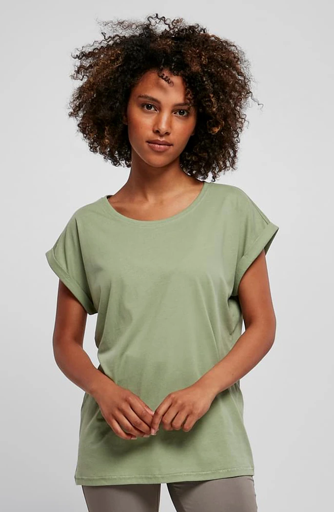 Build Your Brand Ladies Extended Shoulder Tee