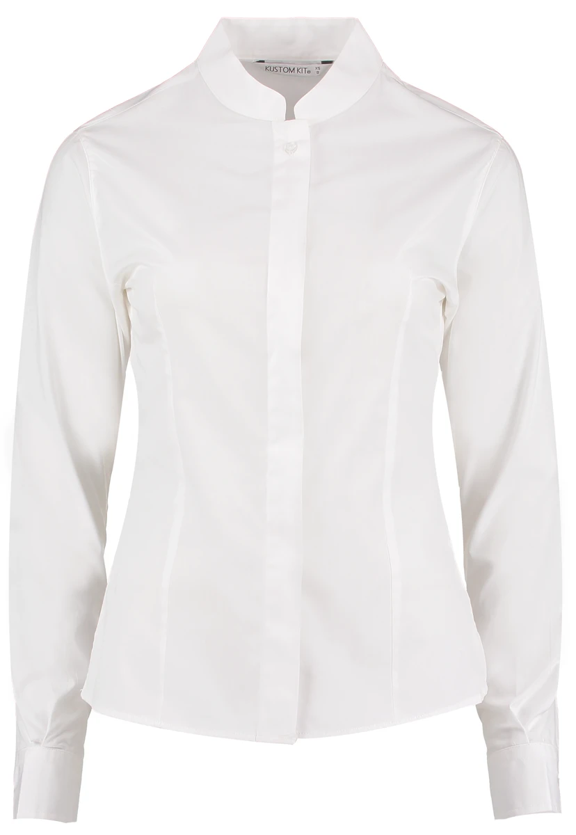 Kustom Kit Womens Mandarin Collar Blouse