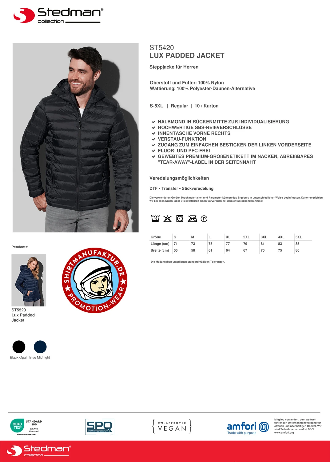 Stedman Lux Padded Jacket