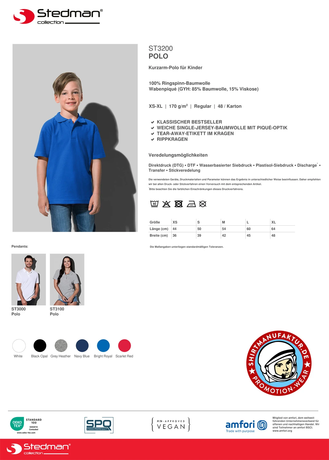 Stedman Kids Classic Polo