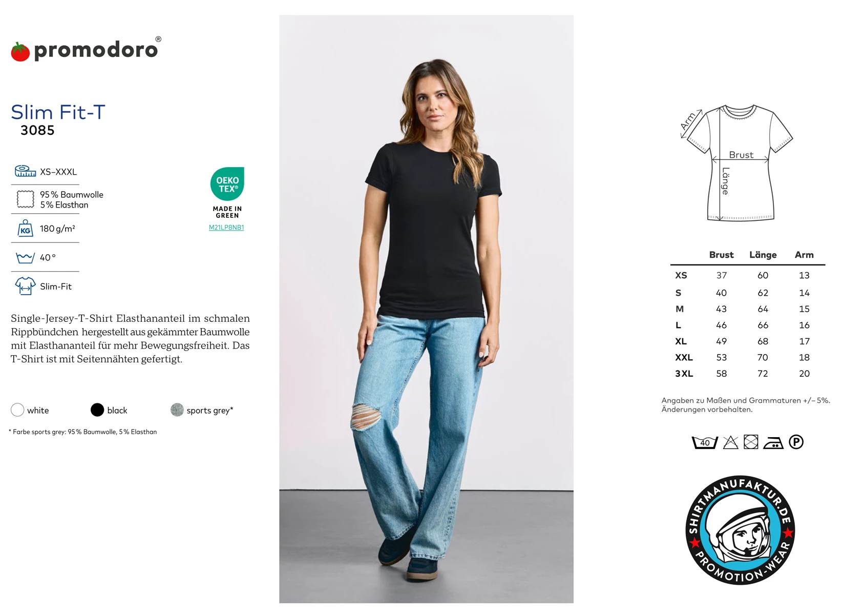 Promodoro Womens Slim Fit-T