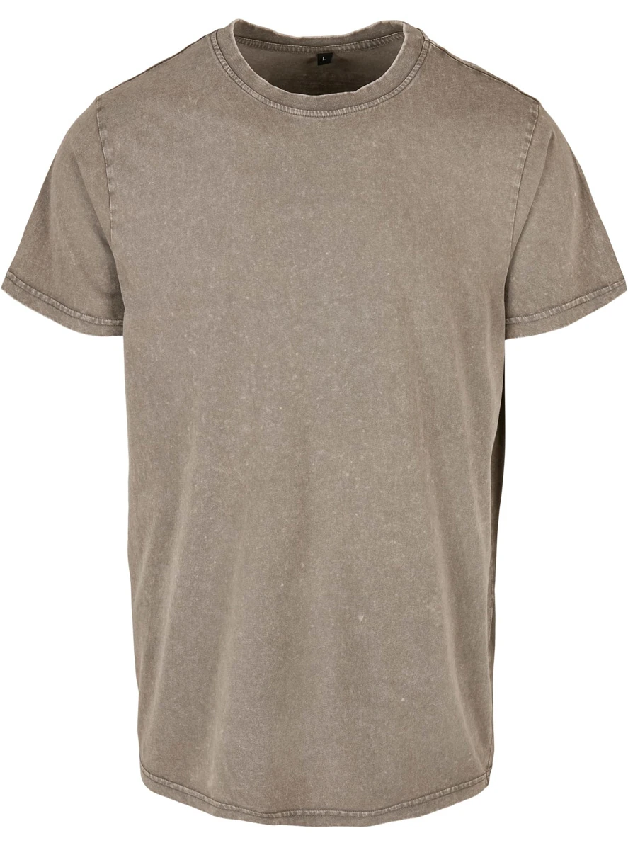 Build Your Brand, Acid Wash T-Shirt BY190, dark khaki