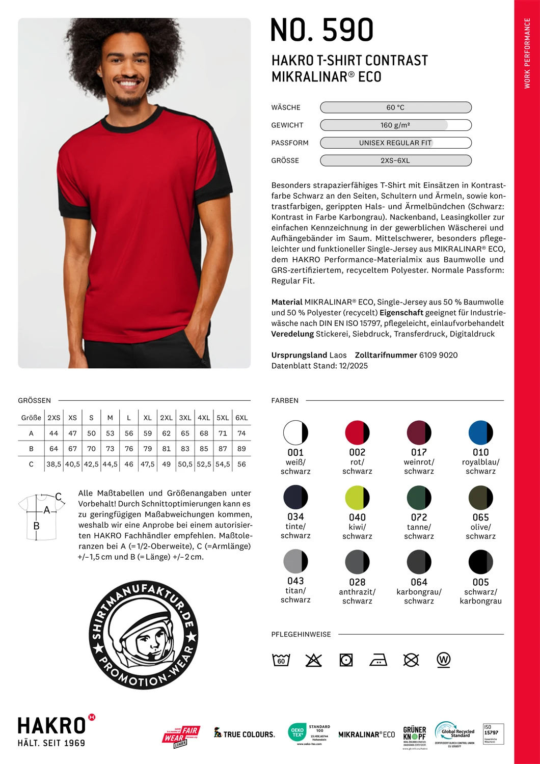 Hakro T-Shirt Contrast Mikralinar Eco