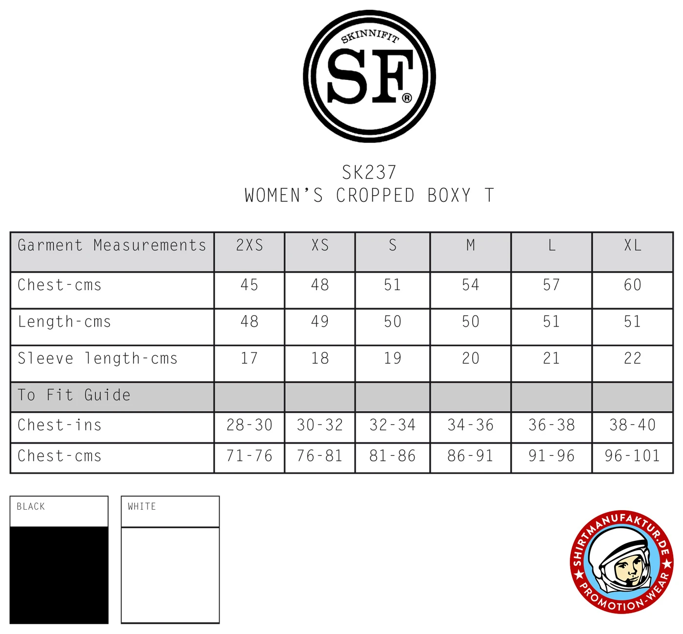 SkinniFit Womens Cropped Boxy T