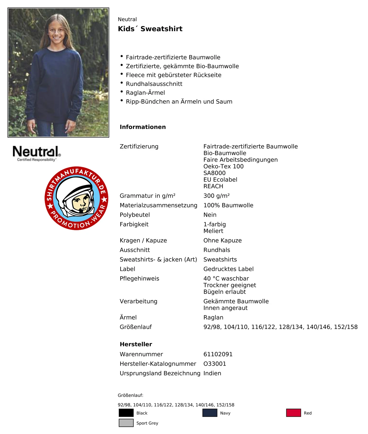 Neutral Kids Sweatshirt