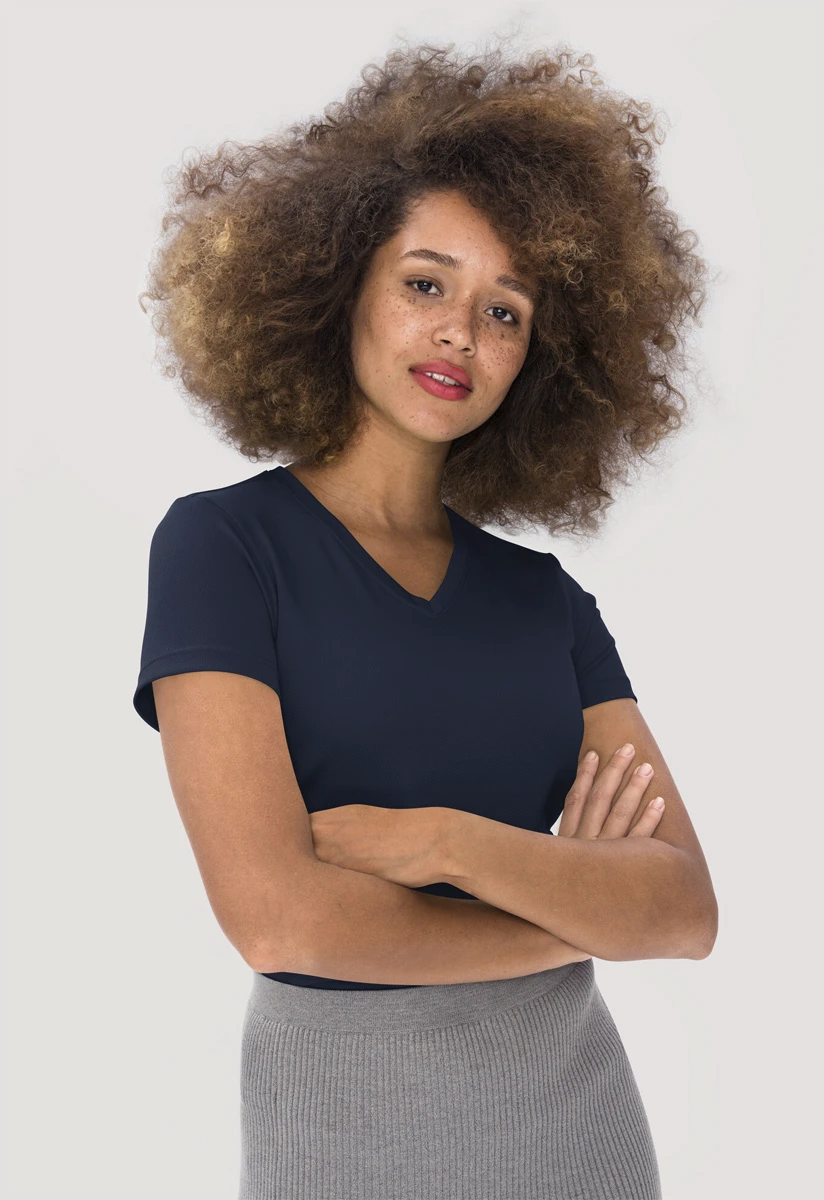 Hakro Ladies V-Shirt COOLMAX