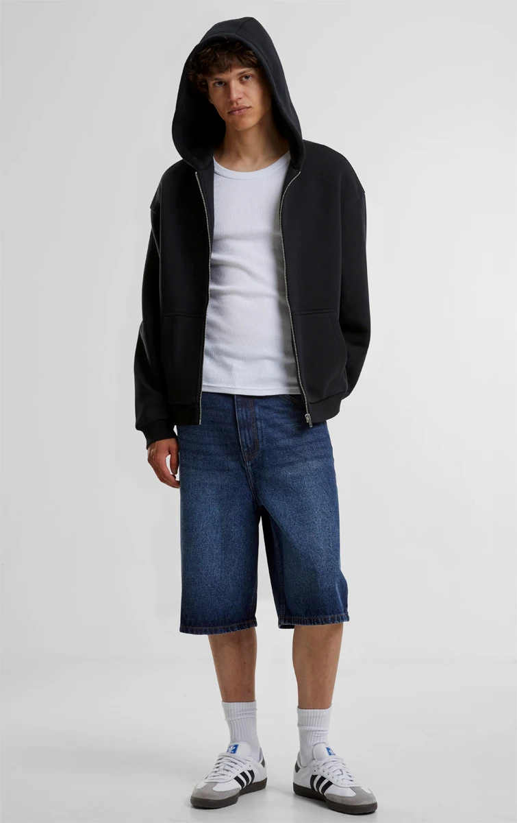 Build Your Brand Fluffy Zip Hoody