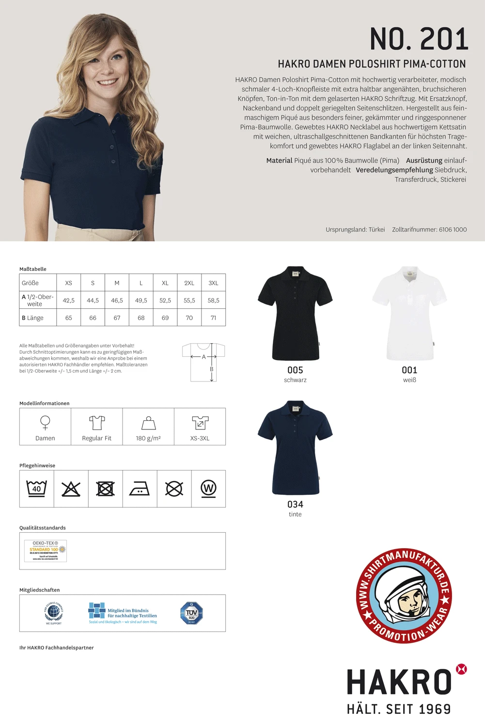 Hakro Ladies Polo Pima-Cotton