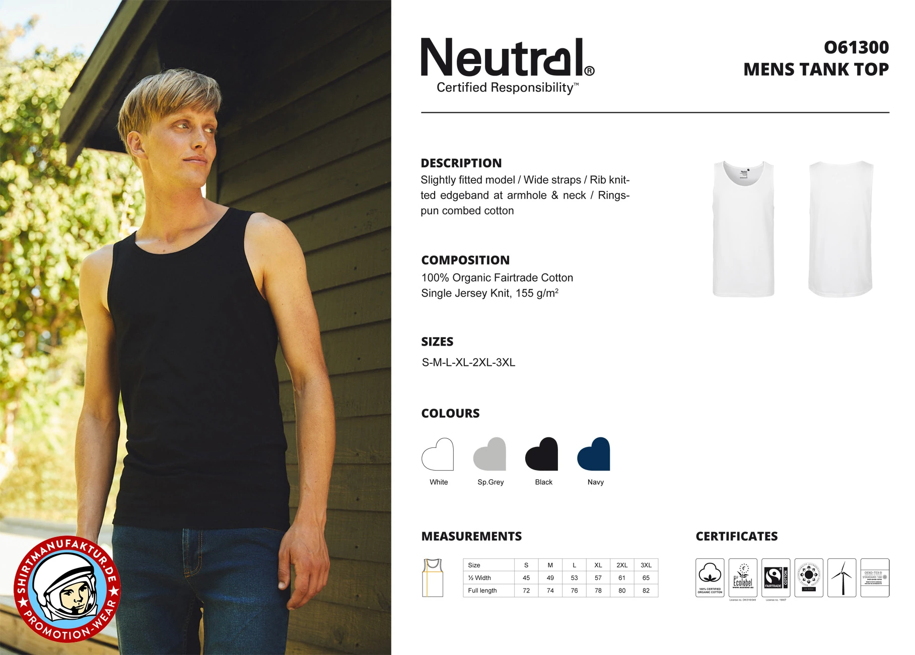 Neutral Mens Tank Top