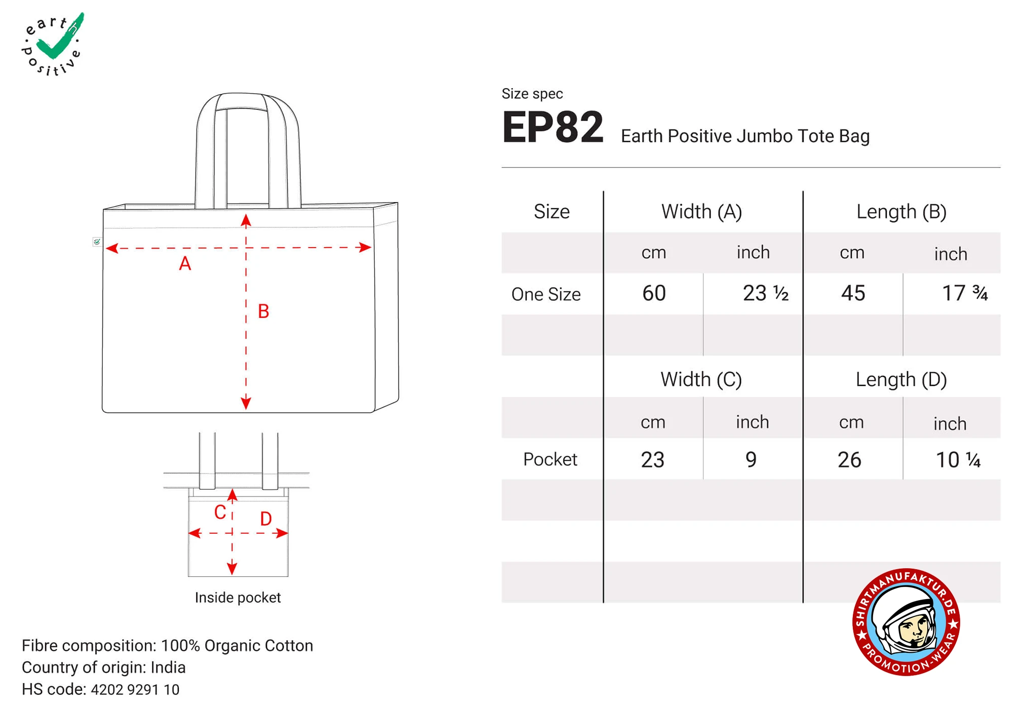 Earth Positive Jumbo Tote Bag